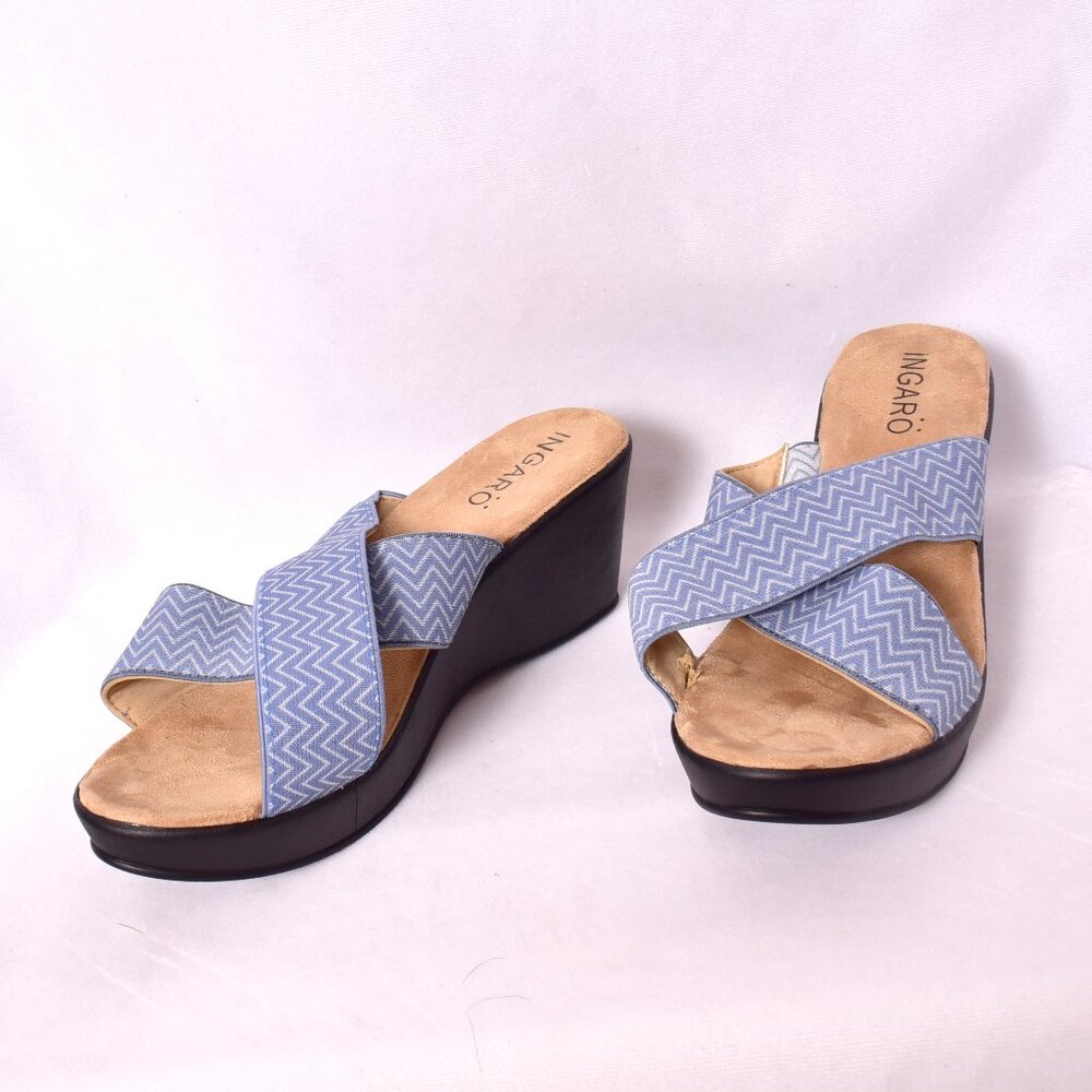 Ingaro Crossfire Sandel's Slip-on Wedge Slides Size 9